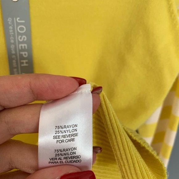 Joseph A. Color Block Crew Sweater Yellow Medium - Picture 8 of 9